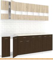 Кухня Кортекс-мебель Корнелия Экстра 2.3м (дуб сонома/венге/марсель) картинка