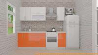 Кухня ВерсоМебель ВерсоЛайн 4-1.9 (белый 001/яркий оранжевый 008) картинка