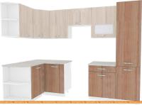 Кухня ВерсоМебель Эко-6 1.3x2.8 левая (ясень шимо светлый/ясень шимо темный) картинка