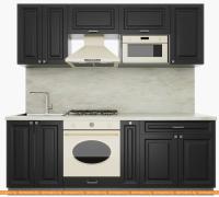 Кухня Интерлиния Мила Деко 2.2 (пепел-пепел-опал светлый) картинка