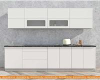 Кухня Интерлиния Мила Матте 3.0 А (белый/белый/кастилло темный) картинка