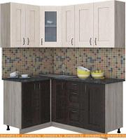 Кухня Интерлиния Мила Хольц 12x17 (дуб венге/дуб молочный) картинка