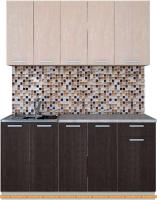 Кухня Интерлиния Мила Лайт 1.6-60 (дуб молочный/дуб венге) картинка