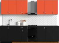 Кухня S-Company Клео колор 2.5 (черный/пламя) картинка