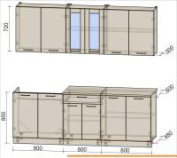 Кухня Интерлиния Мила 22 (антрацит/серебро) картинка