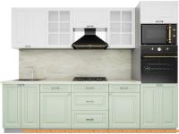 Кухня Интерлиния Мила Деко 2.8 (белый-мята-опал светлый) картинка