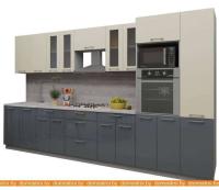 Кухня Интерлиния Мила Gloss 3.6 (ваниль-асфальт) картинка