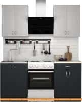 Кухня S-Company Клео лайт 1.2 (антрацит/стальной серый) картинка