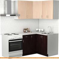 Кухня S-Company Клео лайт 1.2x1.3 правая (венге/дуб молочный) картинка