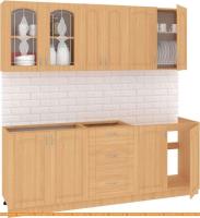 Кухня Кортекс-мебель Корнелия Ретро 2.1м без столешницы (ольха) картинка