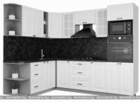 Кухня Интерлиния Мила Деко 1.88x2.6 правая (слон кость-слон кость-кастилло темн) картинка