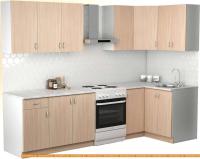 Кухня S-Company Клео лайт 1.2x2.2 правая (дуб молочный/дуб молочный) картинка