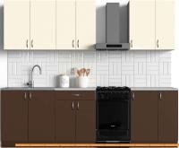 Кухня S-Company Клео колор 2.1 (темно-коричневый/ваниль) картинка