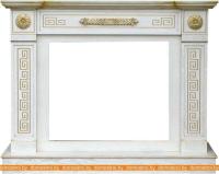 Портал для камина Smolcom Bristol Bar MB/JUP (белый дуб, патина золото) картинка