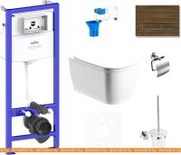 Унитаз Lavinia Boho Relfix Bell Pro Rimless 9 в 1 75110273 (венге пластик) картинка