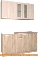 Кухня Интерлиния Мила 15 (дуб белый/дуб серый) картинка