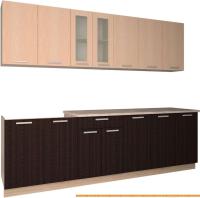 Кухня Интерлиния Мила 26 (дуб молочный/дуб венге) картинка