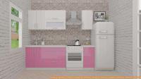 Кухня ВерсоМебель ВерсоЛайн 4-1.8 (белый/розовый) картинка