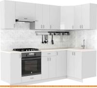 Кухня S-Company Клео глоcс 1.2x2.4 правая (белый глянец/белый глянец) картинка