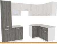 Кухня ВерсоМебель Эко-5 1.4x2.6 правая (северное дерево светлое/сев дерево темное) картинка