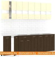 Кухня Кортекс-мебель Корнелия Экстра 2.3 без столешницы (венге светлый/венге) картинка