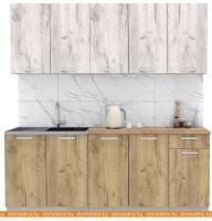 Кухня Интерлиния Мила Лайт 2.0 (дуб белый-дуб золотой-дуб бунратти) картинка