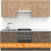 Кухня S-Company Клео крафт 2.1 (дуб харбор эспрессо/дуб харбор золото) картинка