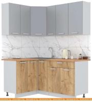 Кухня Интерлиния Мила Лайт 1.2x1.7 (серебристый-дуб золотой-дуб бунратти) картинка