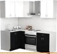 Кухня S-Company Клео лайт 1.2x1.5 левая (черный/белый) картинка