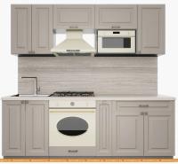 Кухня Интерлиния Мила Деко 2.2 (луна-луна-травертин серый) картинка