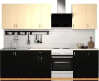 Кухня S-Company Клео лайт 2.1 (черный/песочный) картинка