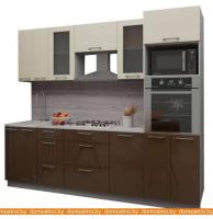 Кухня Интерлиния Мила Gloss 2.6 (ваниль-шоколад) картинка