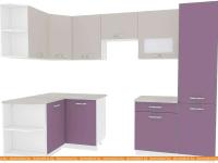Кухня ВерсоМебель Эко-6 1.3x2.8 левая (виола/кашемир) картинка