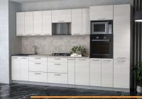 Кухня Интерлиния Мила Лайт 3.4 ВТ (вудлайн кремовый/вудлайн кремовый/малага) картинка