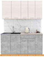 Кухня Интерлиния Мила Лайт 1.7 (вудлайн кремовый-бетон-бискайская сосна) картинка