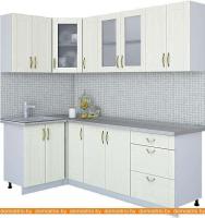 Кухня Интерлиния Мила Крафт 1.2x2.3 (дуб снежный) картинка