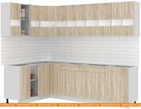 Кухня Кортекс-мебель Корнелия Экстра 1.5x2.8 без столешницы (дуб сонома) картинка