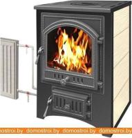 Печь-камин отдельностоящая Везувий ПК-01(205) 12 кВт (с плитой и т/о, бежевый) картинка