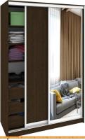 Шкаф-купе Кортекс-мебель Сенатор ШК10 Классика ДСП с зеркалом (венге) картинка