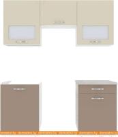 Кухня ВерсоМебель Эко-5 1.7 (латте/бежевый) картинка