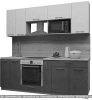 Кухня Интерлиния Мила Gloss 2.2 (ваниль-асфальт) картинка