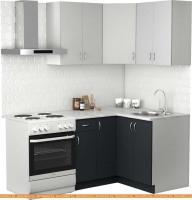 Кухня S-Company Клео лайт 1.2x1.2 правая (антрацит/стальной серый) картинка