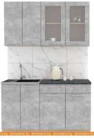 Кухня Интерлиния Мила 14-60 (бетон-бетон-кастилло темный) картинка