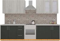 Кухня ВерсоМебель ВерсоЛайн 5-2.4 (дуб крафт белый/антрацит) картинка