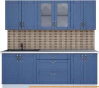 Кухня Интерлиния Мила Крафт 2.2Б (дуб лазурный) картинка