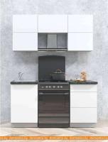 Кухня Интерлиния Мила Матте 1.6 Б (белый/белый/опал светлый) картинка