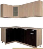 Кухня Интерлиния Мила 12x19 (дуб молочный/дуб венге) картинка