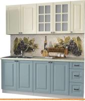 Кухня Интерлиния Мила Деко 1.9 А (слоновая кость/океан/опал светлый) картинка