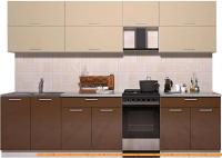 Кухня Интерлиния Мила Gloss 50-29 (ваниль/шоколад глянец) картинка