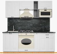 Кухня Интерлиния Мила Деко 2.0 (белый-кастилло темный) картинка